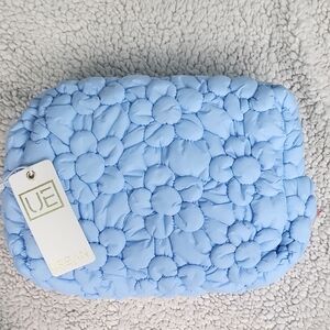 Urban Expressions Sky Blue Floral Puffy Cosmetic Bag New WithTags